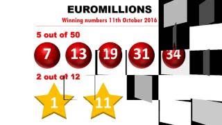 Euromillions  Euromillionen Gewinnzahlen Ziehung 14102016 [upl. by Eivla]