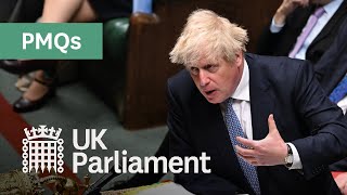 Prime Ministers Questions PMQs  8 June 2022 [upl. by Olecram]