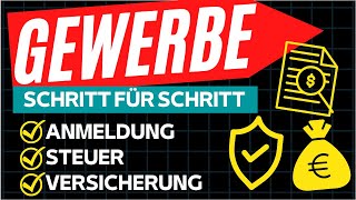 🚨 GEWERBE ANMELDEN 📁 Komplette Anleitung zum NEBENGEWERBE GRÜNDEN  nebenbei selbstständig machen [upl. by Aliahs]