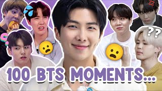 100 ICONIC MOMENTS in the HISTORY of BTS [upl. by Aninnaig]