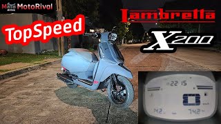 TopSpeed Lambretta X200 amp Accerelation Test by MotoRival [upl. by Ylas302]