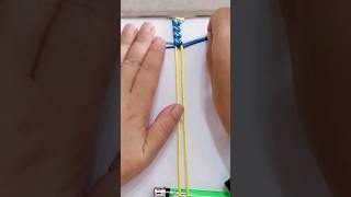 TUTORIAL 👆Pulsera de hilo colá de ratón Trenzada combinada krásy [upl. by Amada95]