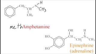 D52 Compare amphetamines and epinephrine adrenaline IB Chemistry SL [upl. by Noryd]