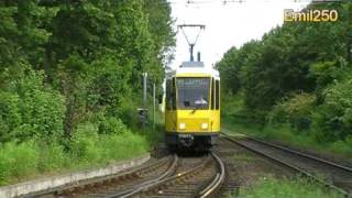 Berlin Tram Tatra KT4D und Flexity Berlin an der Wendeschleife Zingster Straße 06  2010 [upl. by Urban]