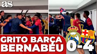 REAL MADRID 0  BARCELONA 4  El GRITO VIRAL del BARÇA en el vestuario del BERNABÉU [upl. by Gitel]