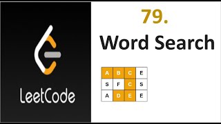 Leetcode 79  Word Search [upl. by Alfi855]