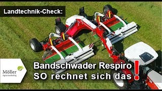 Bandschwader für Grasernte 2025 kaufen Reiter Respiro R9 profi Bandschwader im Praxistest [upl. by Aihsyn971]