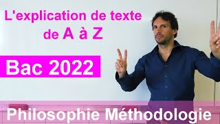 Méthode explication de texte Bac philo 2021 [upl. by Niak]