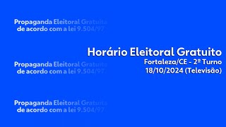 Horário Eleitoral  candidatos à prefeitura de FortalezaCE  televisão2º turno 18102024 [upl. by Eniledam]