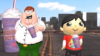 Tag with Ryan amp Peter Griffin  Family Guy try the Grimace Shake McDonalds Meme  Ryans World [upl. by Derril]