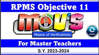 MOVs for RPMS Objective 11 for Master Teachers Work with Colleague in Analyzing Data SY 20232024 [upl. by Adur175]