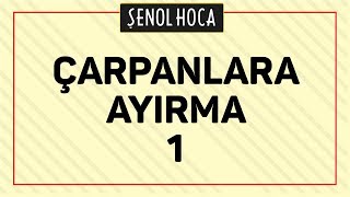 ÇARPANLARA AYIRMA 1  ŞENOL HOCA [upl. by Luane]