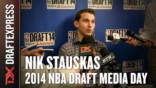 Nik Stauskas 2014 NBA Draft Media Day Interview [upl. by Ennaehr]