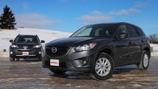 2014 Mazda CX5 vs 2013 Toyota RAV4 Comparison [upl. by Oberstone312]