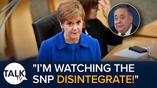 Alex Salmond Reacts To Nicola Sturgeon’s Anticipated Arrest quotIm Watching The SNP Disintegratequot [upl. by Elyn]