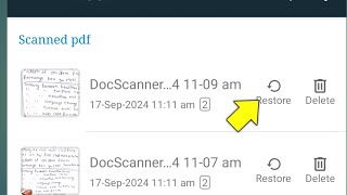 Doc Scanner Se Delete Pdf Wapas Kaise Laye  Delete Pdf Wapas Kaise Laye [upl. by Nurav]