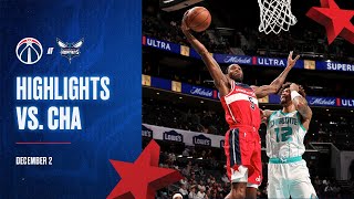 Highlights Washington Wizards at Charlotte Hornets  12222 [upl. by Dahaf]