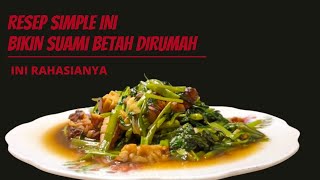 resep tumis kangkung tempe saus tiram [upl. by Mathia]