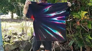 Diy How to tie dye hang dye SUNBURST Reszler design simple tiedyehobo style [upl. by Nilats714]