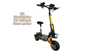 60v 6000w 30ah 40ah dual motor electric scooter7585kmh C Sharp shock absorberelectric scooter [upl. by Nive10]