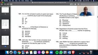 TOEIC  Grammar  Part V  Practice Test Questions 110 [upl. by Ellene]