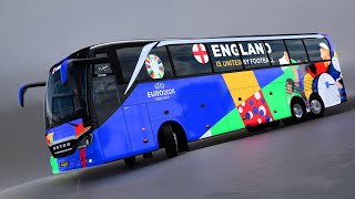 ETS2 150  Setra 517H  Cup Euro 2024 1  🏴󠁧󠁢󠁥󠁮󠁧󠁿 ENGLAND  🚩 Tour In Germany 🇩🇪 [upl. by Lalage]