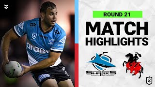 Cronulla Sharks v St George Illawarra Dragons  Match Highlights  Round 21 2022  NRL [upl. by Baptista]