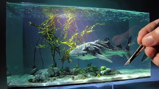 How to make Whale shark and kelp forest diorama  Resin Art  Polymer Clay  RAYCLAY [upl. by Anitniuq]