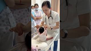 Newborn Baby SHOCKS Doctors With THICK Black Hairs newborn babycheckup cutehumancub [upl. by Radu904]