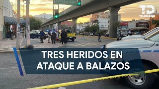 Ataque a balazos deja tres personas heridas en el centro de Monterrey [upl. by Yoho822]