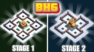 Amazing Builder Hall 6 Base Layout  BH6 TrophyHybrid Base anti 3 star [upl. by Leonard479]