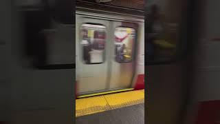 New Boston Red Line at Downtown Crossing subwaytrain subway [upl. by Yrtneg]