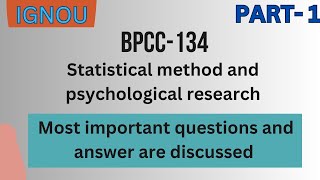 BPCC134 Part  1 Most important questions and answers are discussion for exam point of view bpcc [upl. by Iggep139]