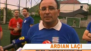 TV LEZHA BASHKIA LEZHE ORGANIZON NDESHJE FUTBOLLI ME TE VERBERIT [upl. by Bowrah601]