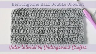 Herringbone Half Double Crochet [upl. by Raasch702]