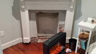 Wiring electrical for electric fireplace part 1 [upl. by Nnaacissej]