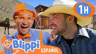 Blippi en el Rancho 🐎  Blippi  Moonbug Kids Parque de Juegos [upl. by Odnalor]