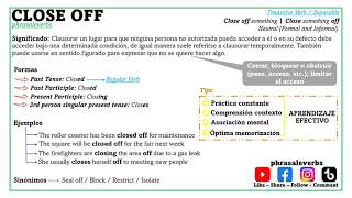 Phrasal Verb Close off [upl. by Regnig]