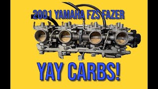 2001 Yamaha FZS 600 Carbs Love them or Hate them [upl. by Makell]