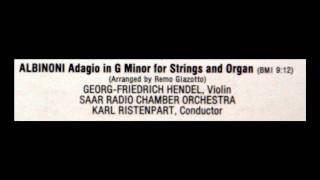 Albinoni  Karl Ristenpart 1959 Adagio in G Minor  Saar Chamber Orchestra Vinyl LP [upl. by Ynogoham]