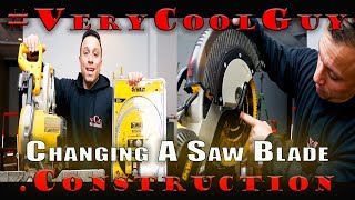 How To Change A Saw Blade  Dewalt DW718 Sliding Compound Miter Saw [upl. by Barbe887]