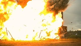 Huge Building Explosion at 2500fps  The Slow Mo Guys [upl. by Sardella]