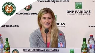 Press conference Eugenie Bouchard 2014 French Open R4 [upl. by Alim]