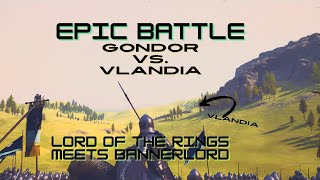 Epic Battle Gondor vs Vlandia  Mount amp Blade 2 Bannerlord [upl. by Hcelemile744]