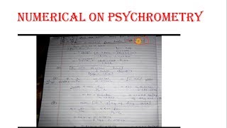 numericalProblems on Psychrometic chart  Refrigeration amp Air conditioning in hindi [upl. by Ahtekal351]