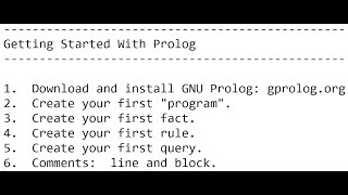 Prolog Beginners Tutorial quotCompilingquot Your First Prolog Program using GNU Prolog [upl. by Aleuname]