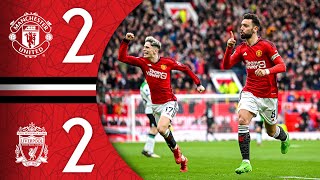 Bruno Scores From The Halfway Line 🤯  Man Utd 22 Liverpool  Highlights [upl. by Beal636]