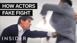 How Actors Fake Fight In Movies  Movies Insider [upl. by Drawdesemaj341]