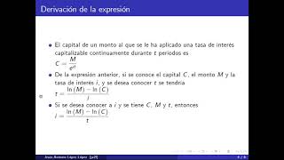 Interés compuesto capitalizable continuamente [upl. by Harle]