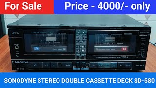 SONODYNE STEREO DOUBLE CASSETTE DECK SD580 Contact No  8750424840 [upl. by Onairpic]